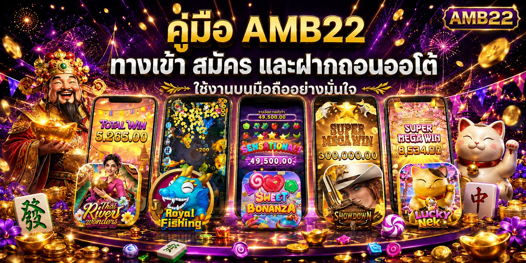 AMB22 ทางเข้า สมัคร และฝากถอนออโต้บนมือถือ